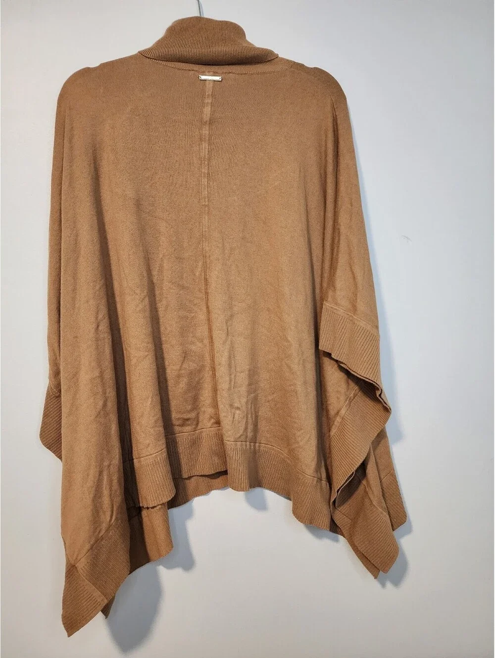 Michael Kors Camel Turtleneck Poncho Sweater S/M